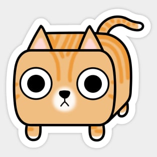 Orange Tabby Kitty Cat Loaf Sticker